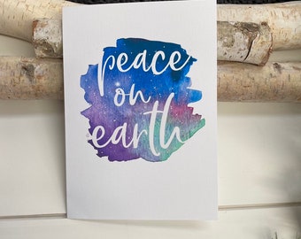 Peace on Earth Christmas Card: Handmade Holiday Greetings