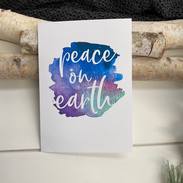 Peace on Earth Christmas Cards, Holiday Cards Peace, Handmade Holiday Cards