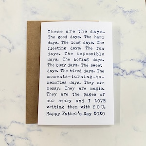 Father's Day Card: These Are The Days Message