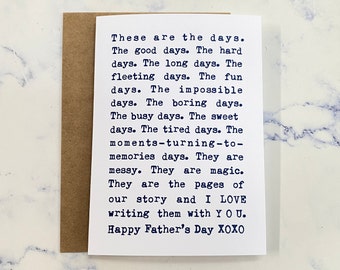 Father's Day Card: These Are The Days Message