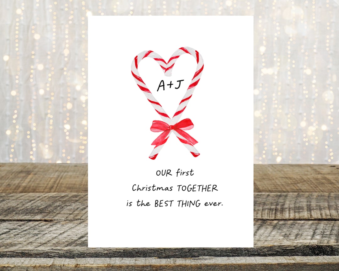 Boyfriend First Christmas Together Personalized Christmas Card
