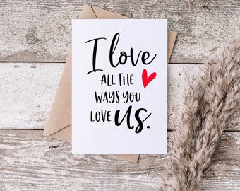 Husband Father's Day Card: I Love Us
