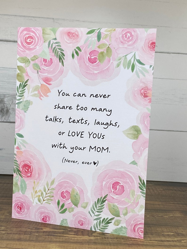 Mom Birthday Card From Daughter From Son Mother Daughter Etsy