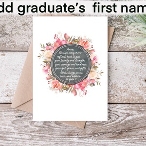 Graduation card for Daughter, For Her, For Girls, For Granddaughter, Niece Graduation Card, Sister Graduation Card, Custom Graduation Card,