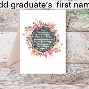 Graduation card for Daughter, For Her, For Girls, For Granddaughter, Niece Graduation Card, Sister Graduation Card, Custom Graduation Card,