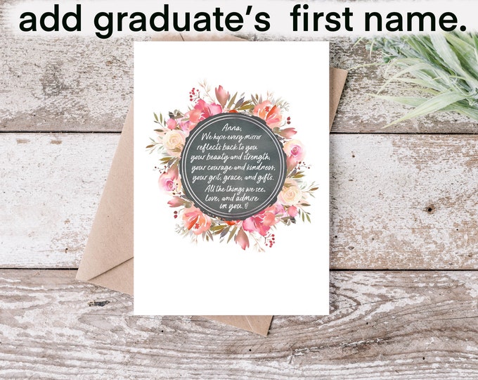 Personalized Graduation Card for Her: Motivational Encouragment