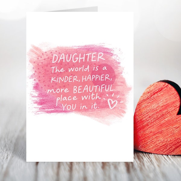 Daughter Birthday, Birthday Card for Special Daughter, Beautiful Daughter, from Mom, Daughter from Dad, Happy Birthday