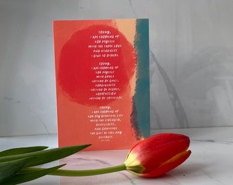Self Love Linen Print: Daily Affirmation, Mental Health Poster