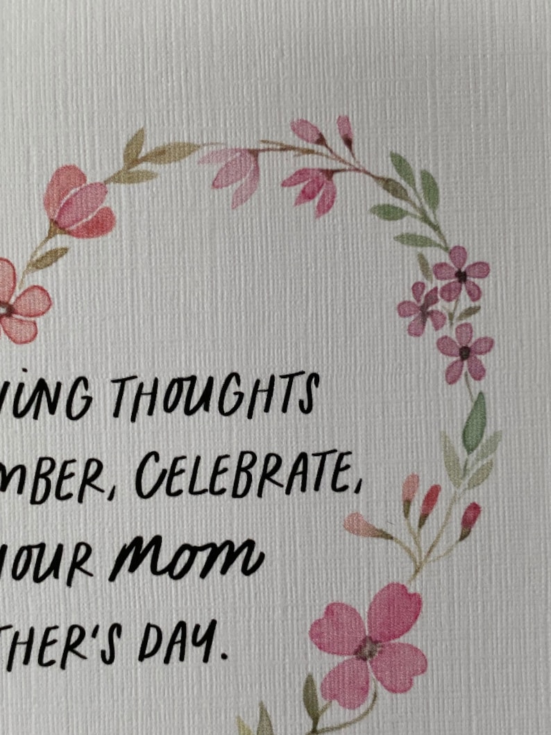 First Mothers Day Without Mom Grieving Mothers Day Card Etsy