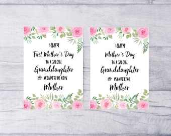Granddaughter First Mother's Day Card, Mother's Day Card for Granddaughter, Granddaughter Card, From Grandmother, From Grandparents