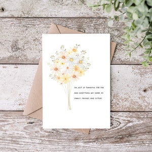 Sister Birthday Card, Sister Friend Card, Sister to Sister, Sister Best Friend, Happy Birthday Sister, Love my Sister, Big Sister, Little
