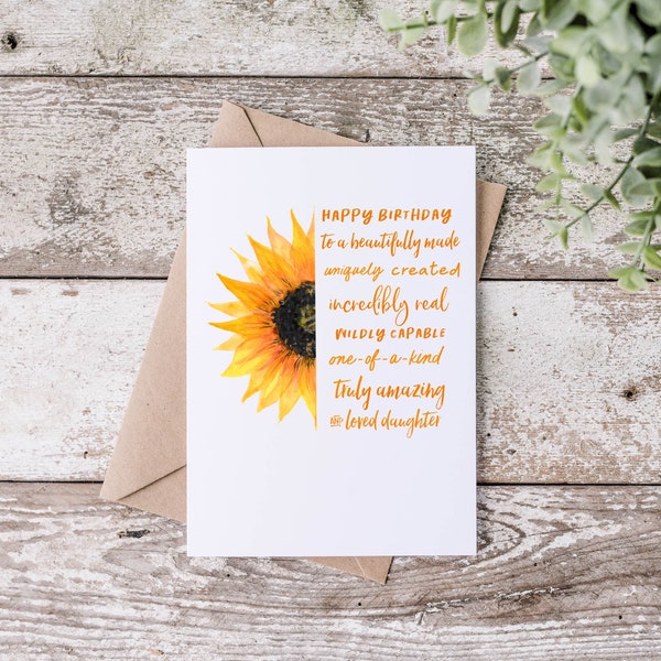 Birthday Card for Her, Amazing Daughter, Special Niece, Sister Birthday, Special Aunt, Best Friend, Special Daughter-in-law, Mom Birthday
