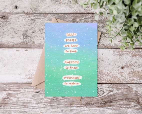 Great Boss Appreciation Card