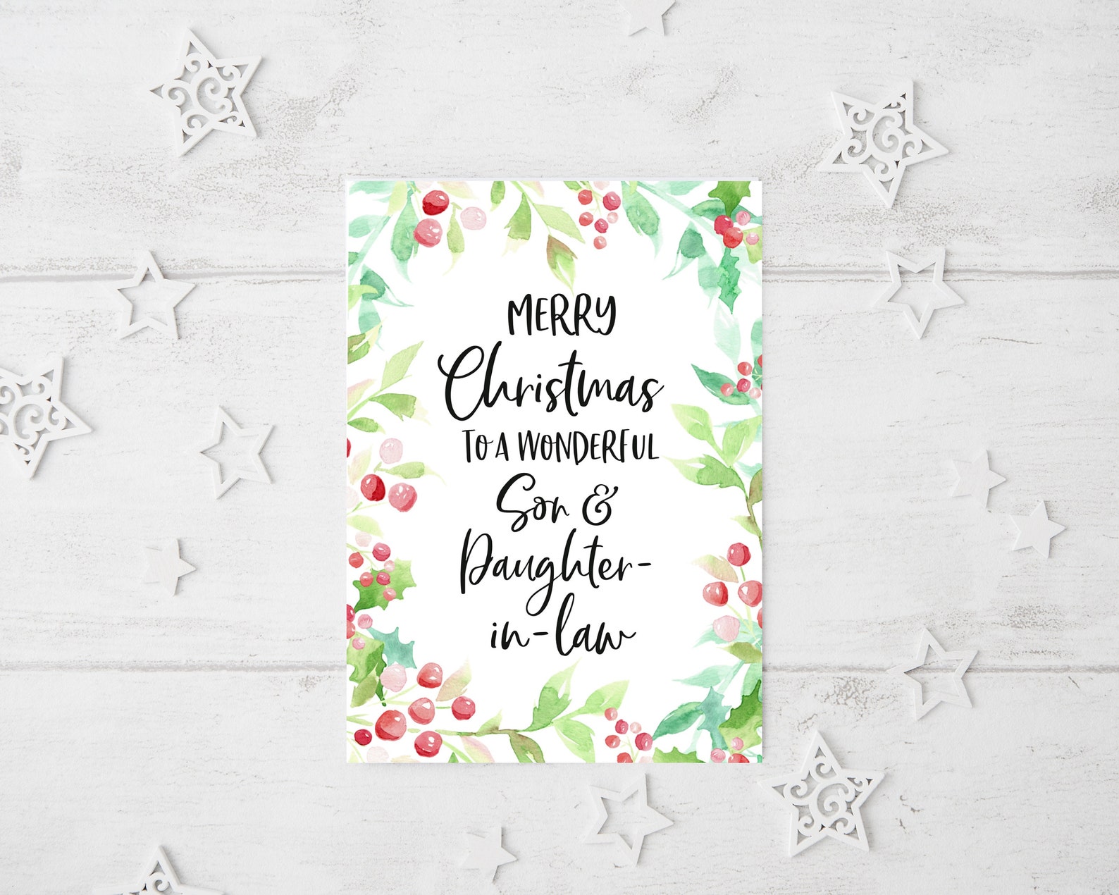 Son and Daughter in Law Christmas Card Xmas Card for Son and - Etsy