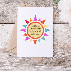 Friendship Card, Friend Birthday Card for Friend,  Amazing Friend, Friend Thank You Card, Thinking of You, Anytime Card, Close Friends