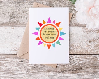 Friendship Card, Friend Birthday Card for Friend,  Amazing Friend, Friend Thank You Card, Thinking of You, Anytime Card, Close Friends