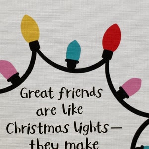 Friend Christmas Card for Best Friend, Cute Friendship Cards, Christmas ...