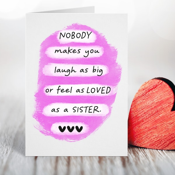 Funny Sister Card - Etsy