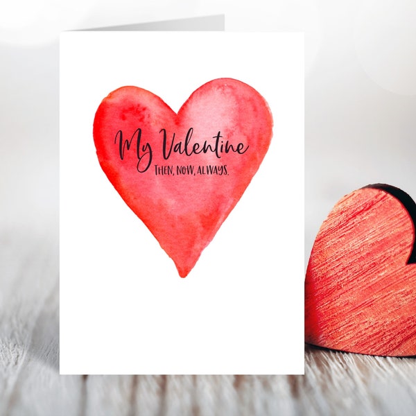 Romantic Valentine's Day Card for Husband, For Wife, Forever Valentine, Valentines Day Gift for Wife, Simple Valentines Day Cards,Love You