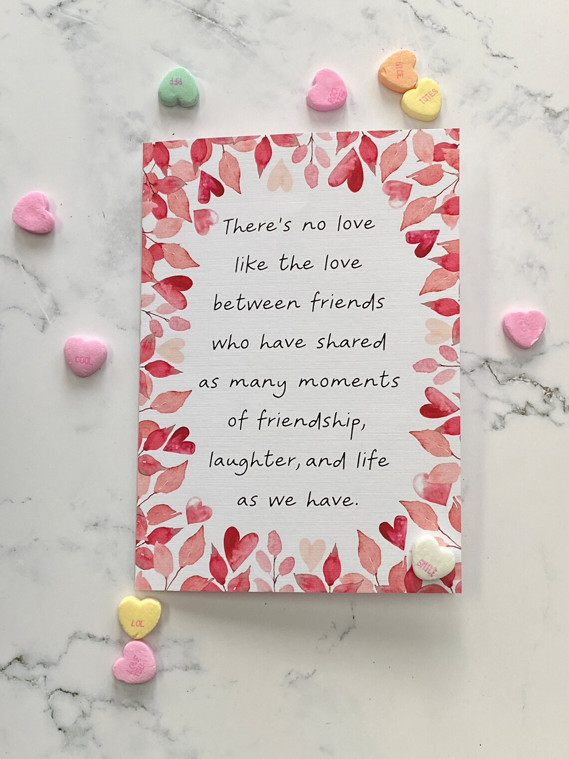 Best Friend Valentines Day Card for Friend Lifelong Friends Etsy