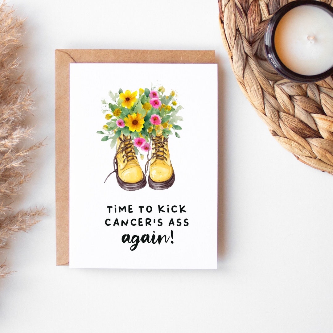 Cancer Card for Her, Care Package, Cancer Cards Funny, Cancer Fighter ...
