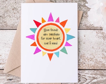 Mom Friend Mothers Day Card for Best Friend, Mom Friends Gift, Mom to Mom Card, Friend Appreciation, Friend Group Gift, Close Friend