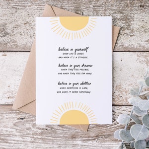 Motivational Cards for Students, Encouragement Gifts for Teens, Uplifting Gift for Friend, I Believe in You Card, Encouragement Box, Anxiety