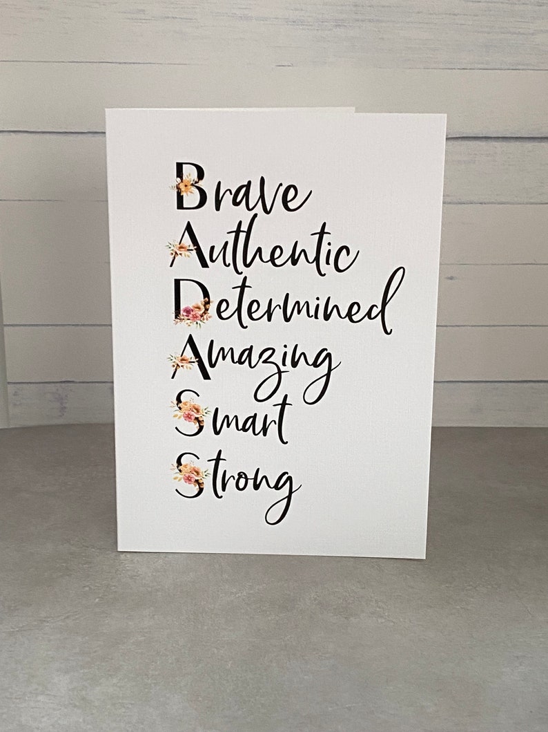Badass Women Card | Encouragement Card - Etsy
