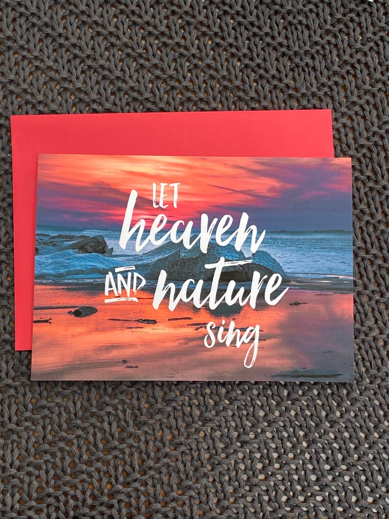 Let Heaven and Nature Sing Card Religious Christmas Cards Etsy