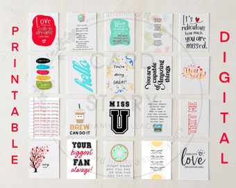 Digital Open When Cards, College Care Package Printable Notes