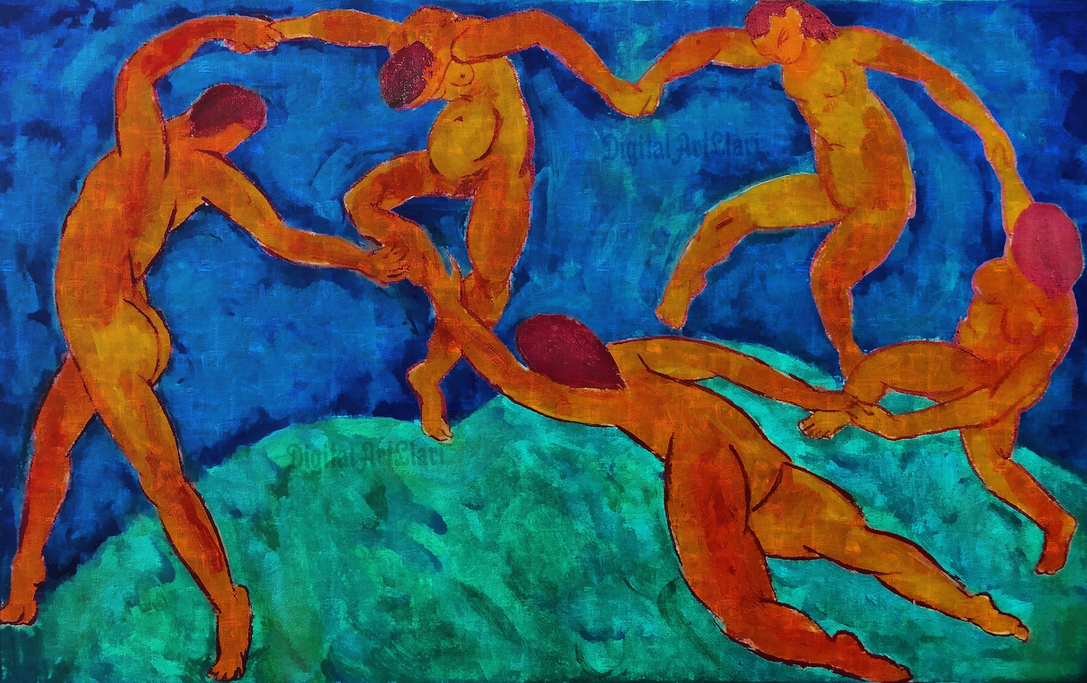 Картина нимфа и сатир матисс