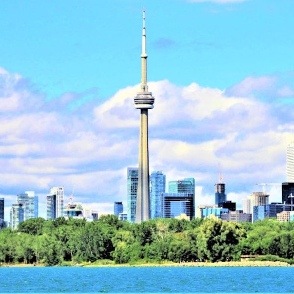 Toronto Skyline XXL - Kit complet de peinture au diamant avec perceuse