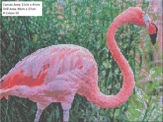 Flamingo Diamond Painting Set by Crafting Spark. CS2572 Diamond Art Kit. Large  Diamond Painting Kit 