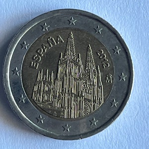 2 Euro Coin SPAIN 2012 Commemorative Burgos Cathedral / Collectible European Coin / Spain Coin