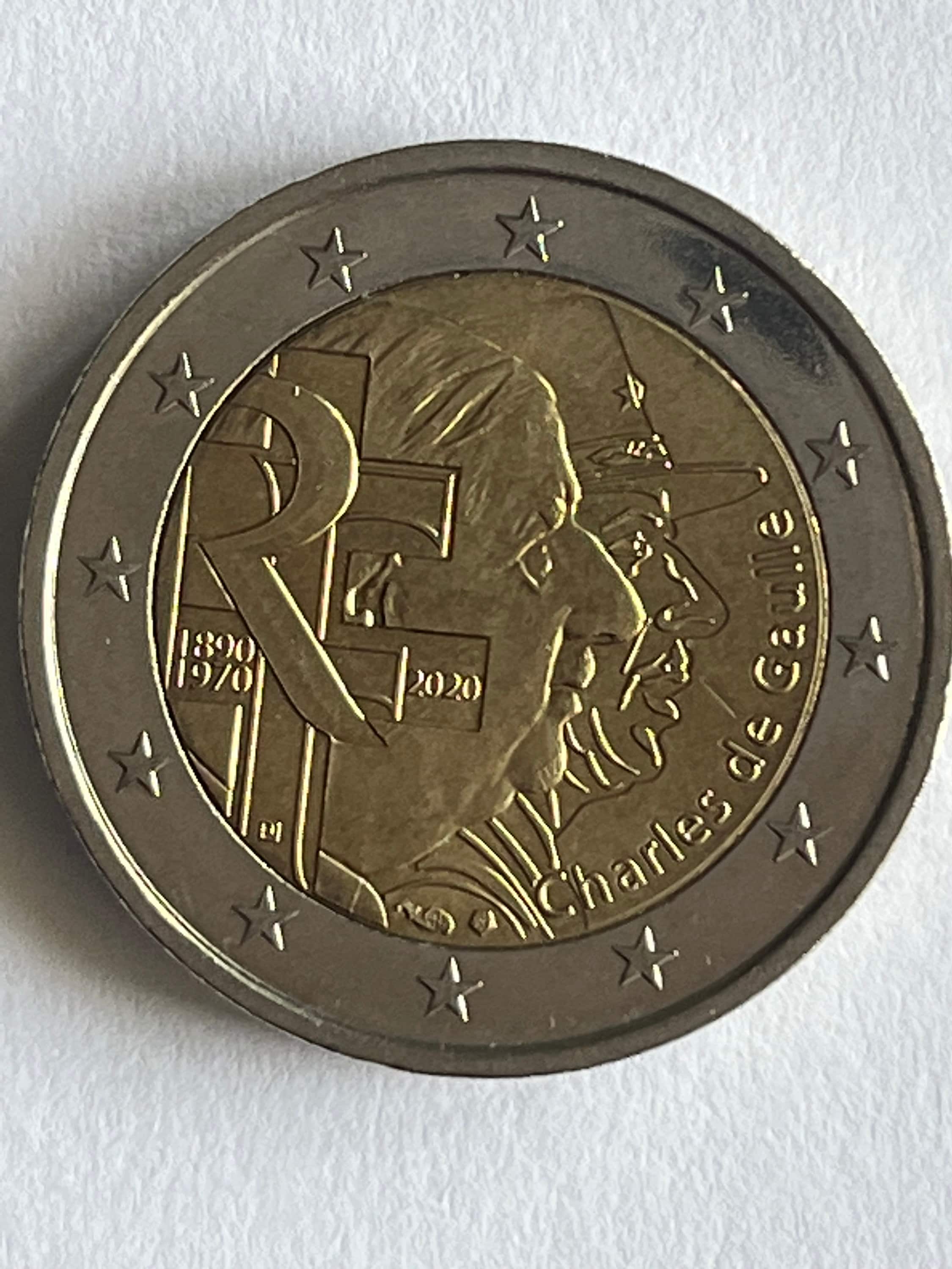 2ユーロコイン FRANCE 2020 -Charles de Gaulle-/ヨーロッパコレクター