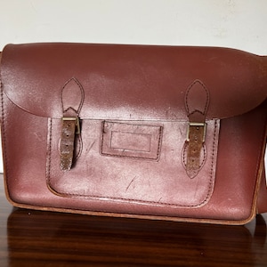 Porte-documents en cuir vintage des années 70, porte-documents en cuir, porte-documents de professeur, porte-documents de travail rétro, ordinateur portable,