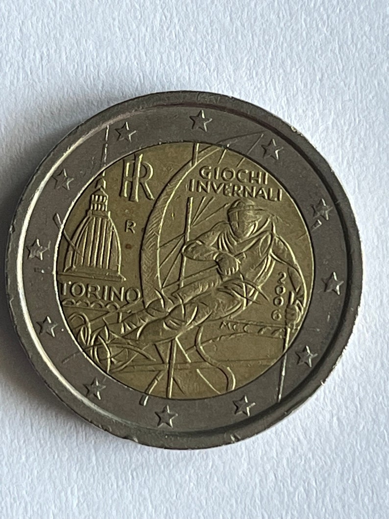 2 Euro Münze Torino Giochi Invernali 2006 Fehlprägung 2 Euro Coin ITALY 2006 GIOCHI INVERNALI Torino / Collectible European