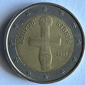 2 Euro Coin CYPRUS 2008-ΚΥΠΡΟΣ - Kibris -/ Collectible European Coin/ CYPRUS Coin