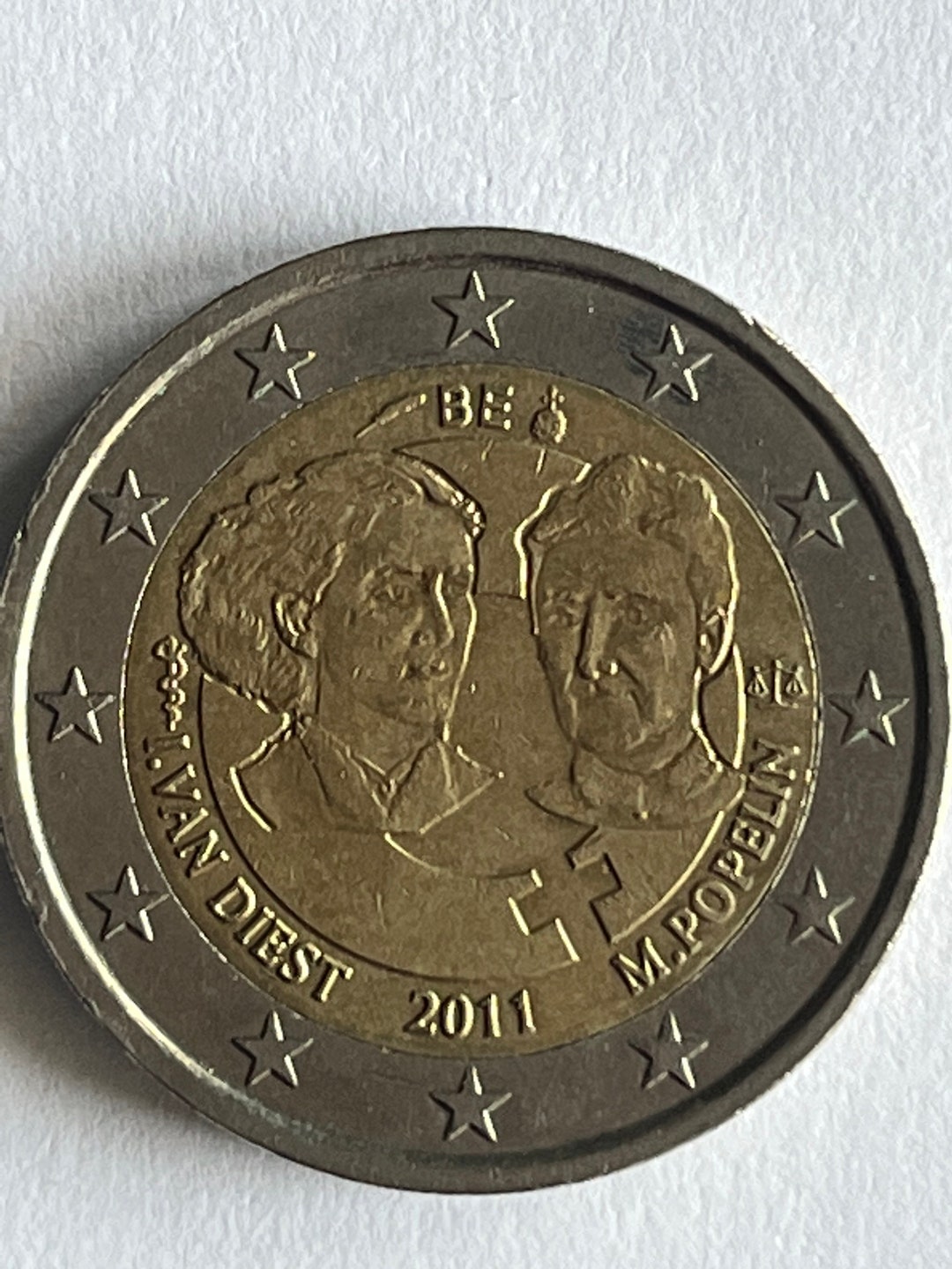 2 Euro BELGIO 2011I.Van Diest M.Popelin / Europea da Collezione / BELGIO 2 Euro BELGIO 2011I.Van Diest M.Popelin / Europea da Collezione / BELGIO
