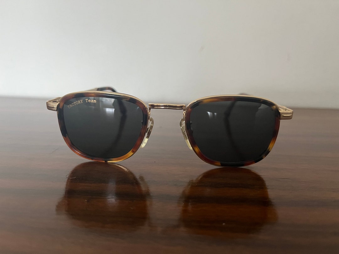 Vintage Factory Team Sunglasses Made in Italy, Tortoise Frame and