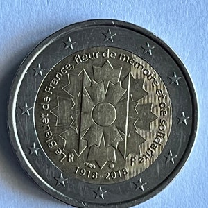 Moneda de 2 Euros FRANCIA 2018- Le Bleuet de France- Fleur de Mémoire et solidarité- / Moneda europea coleccionable/moneda de FRANCIA
