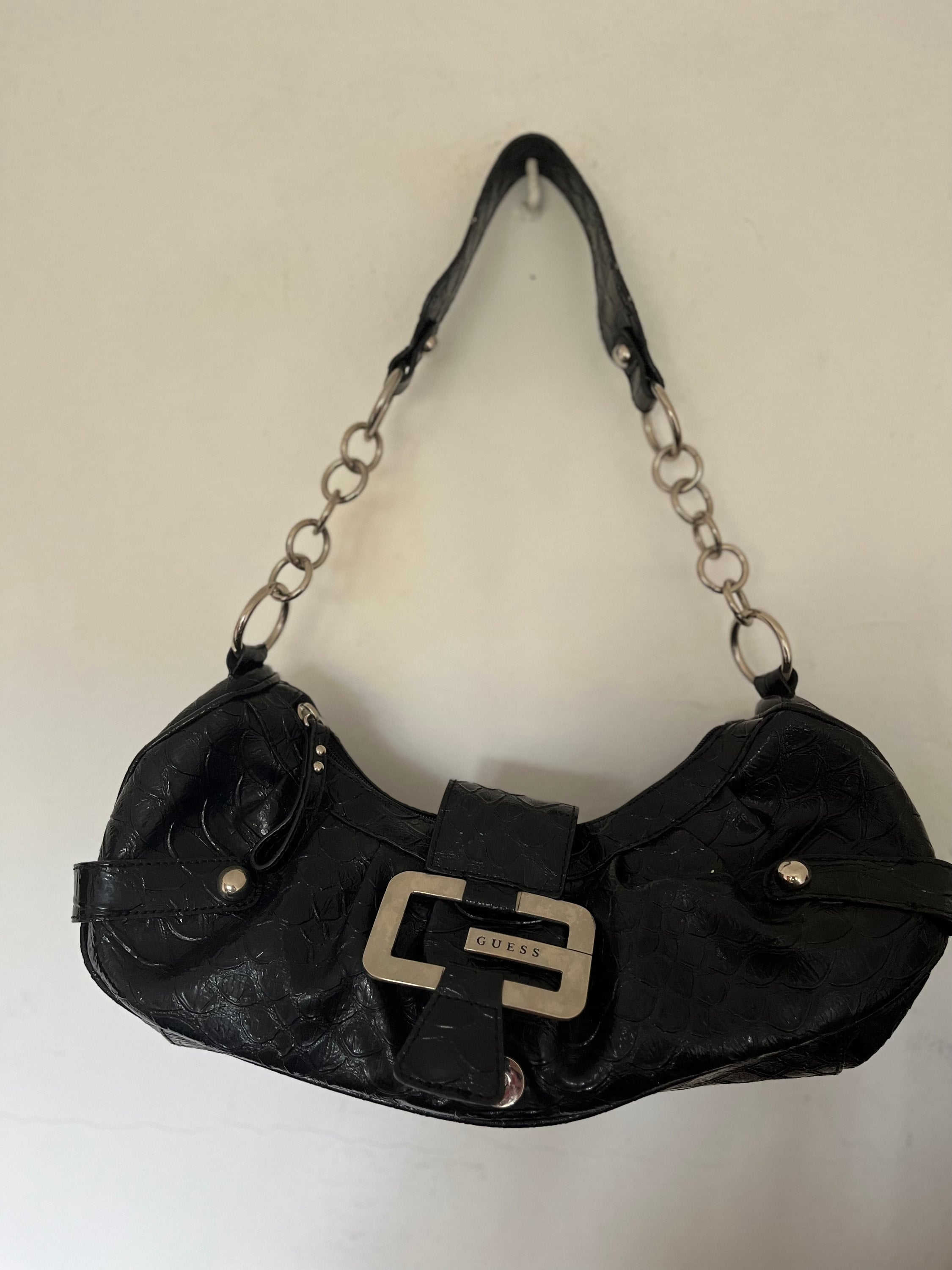 Guess, Bags, Guess Black Tote And Clutch Purse Set