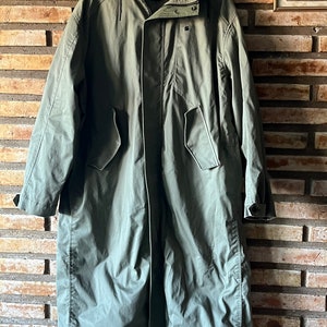 G-STAR Raw Trench Khaki green long trench coat size L// G STAR Men&#39;s Waterproof Jacket// Short wind trench with hood