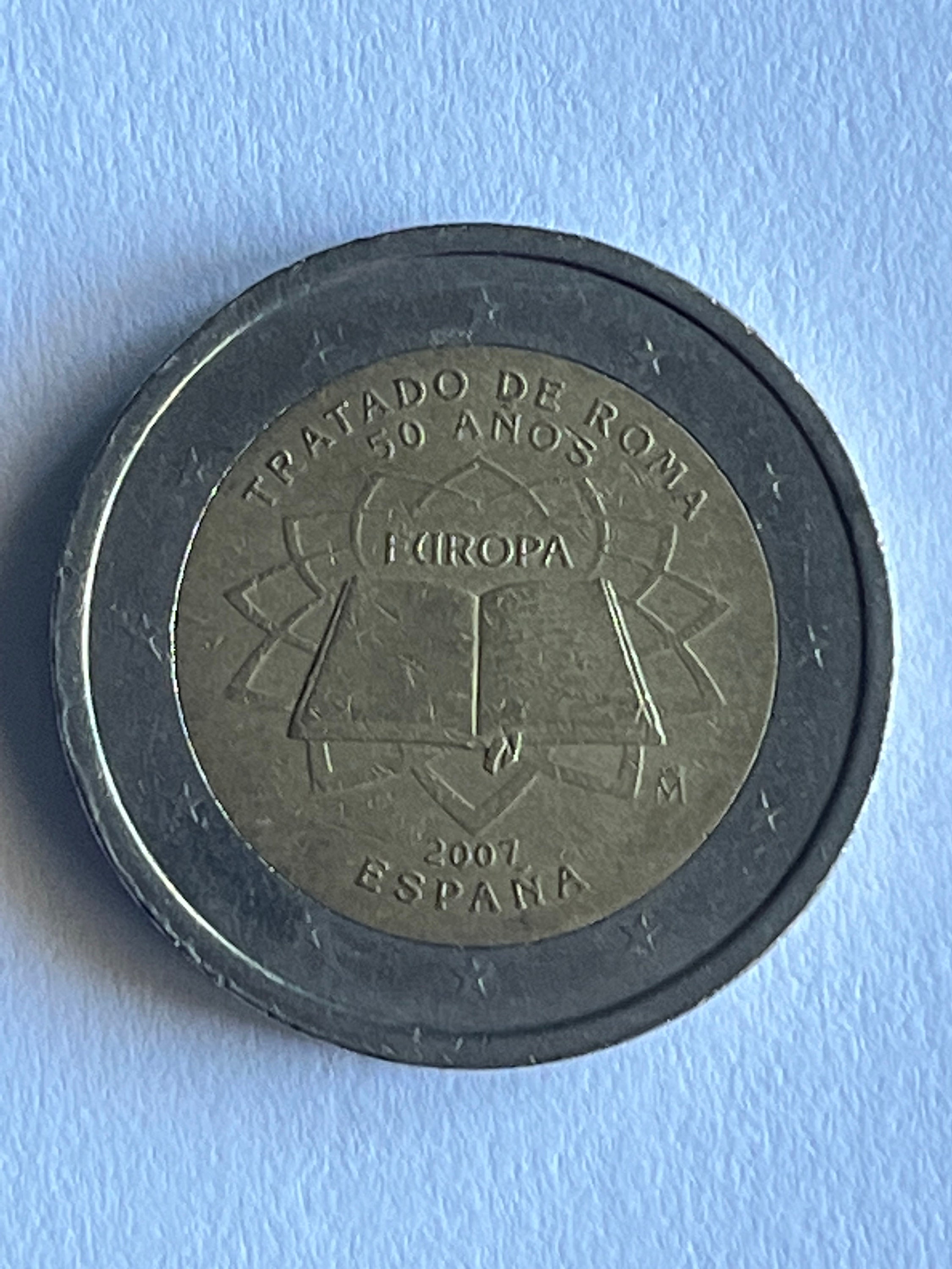 Pièce 2 Euros Traité De Rome Belgique 2007 - Pour Collectionneur (Très Bel état)