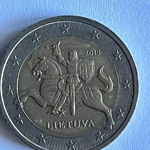 2 Euro Coin LITHUANIA 2015- LIETUVA-/ Collectible European Coin/ LITHUANIA Coin
