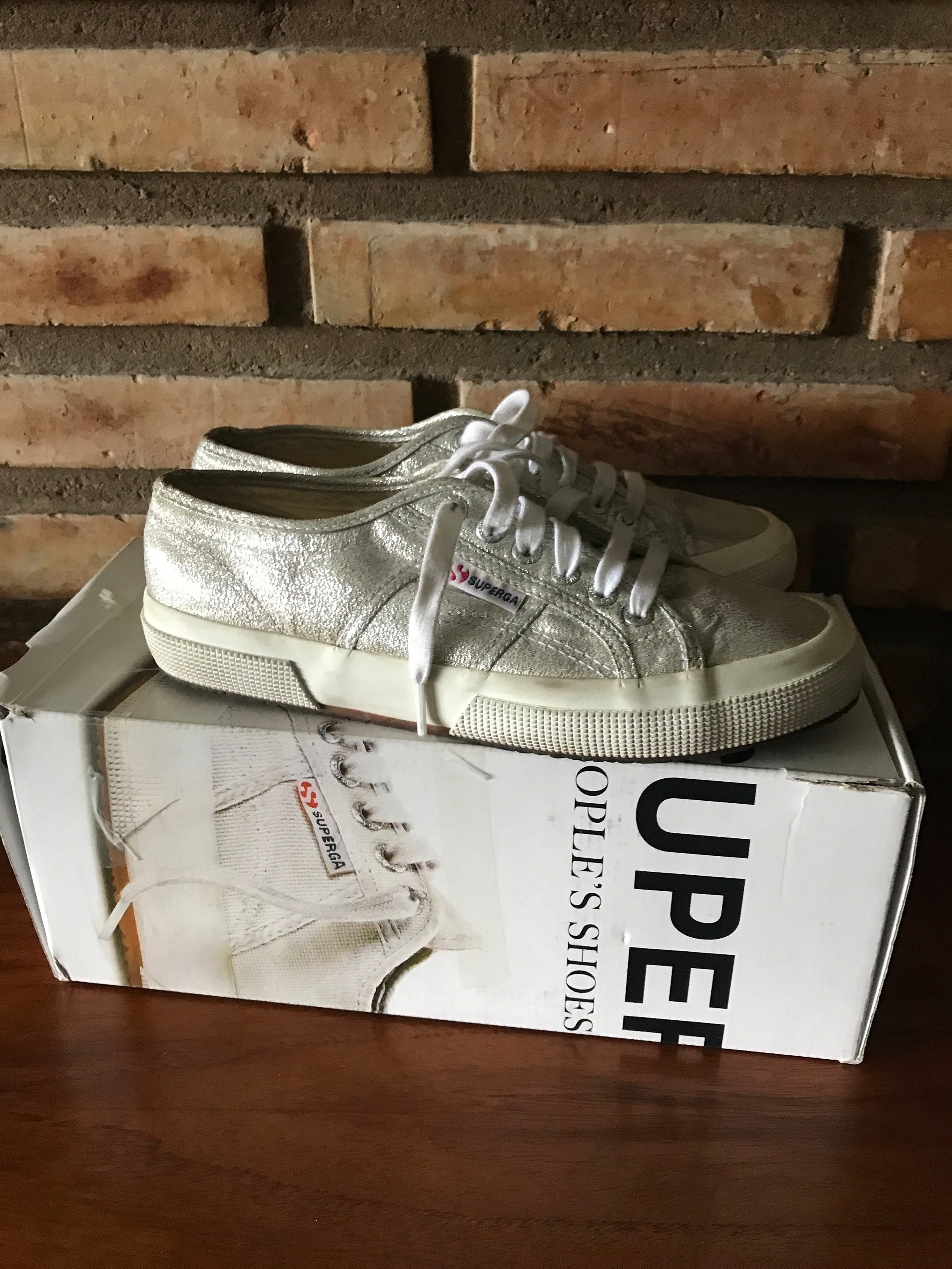 superga shoes silver