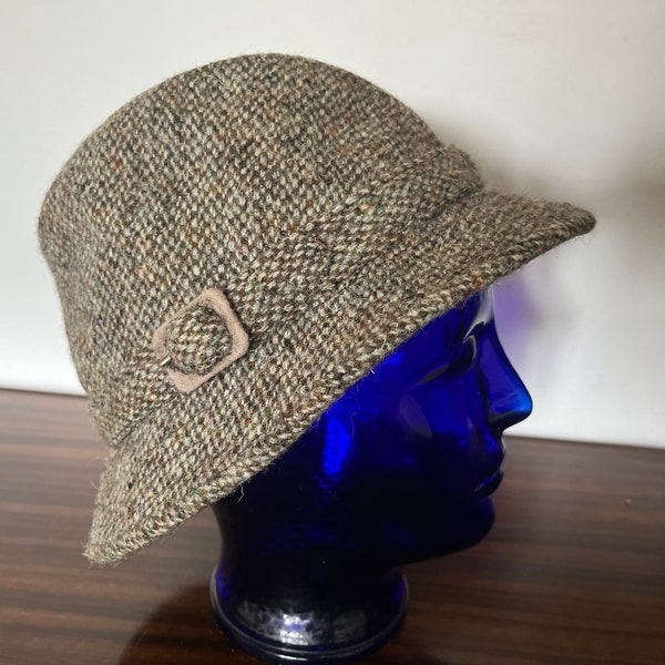 Vintage Dunn & Co  tweed sombrero, sombrero de lana para mujer, Made in Britain