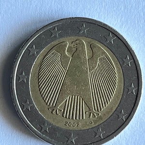 2 Euro Coin GERMANY 2002(G)/ European Collectible Coin/ GERMANY Coin