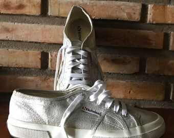 superga silver pumps