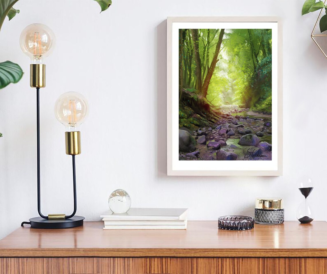 Original Wall Art Print of Original Painting Countryside Etsy